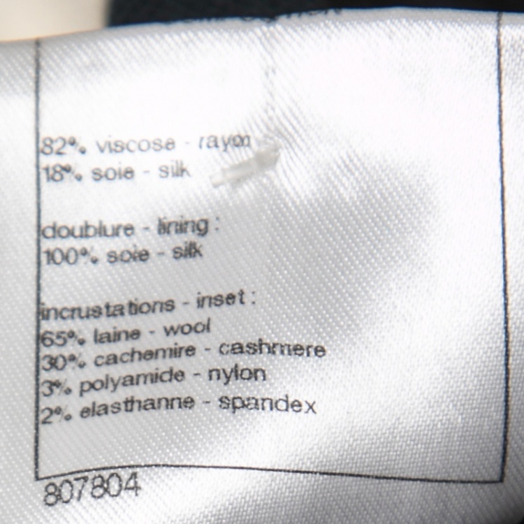 Pre Owned Chanel Monochrome Velvet Strapless Dress M