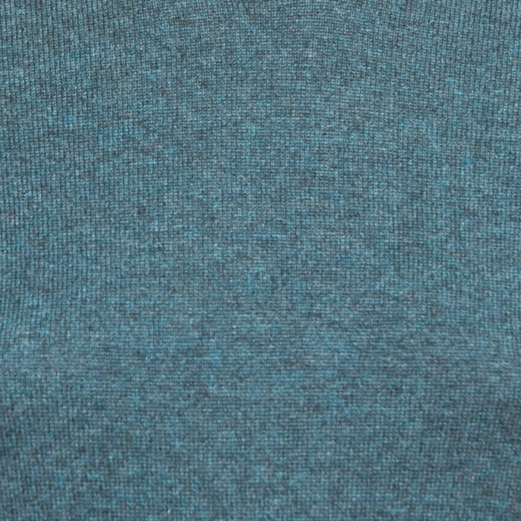 Pre Owned Chanel Blue Cashmere Knit Mini Dress M