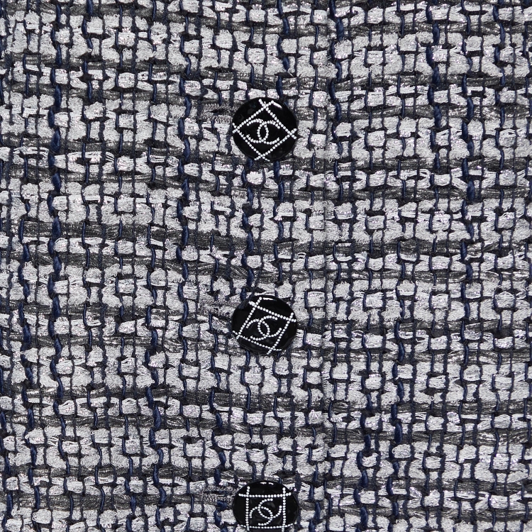 Pre Owned Chanel Metallic/Multicolor Tweed Suit Jacket M