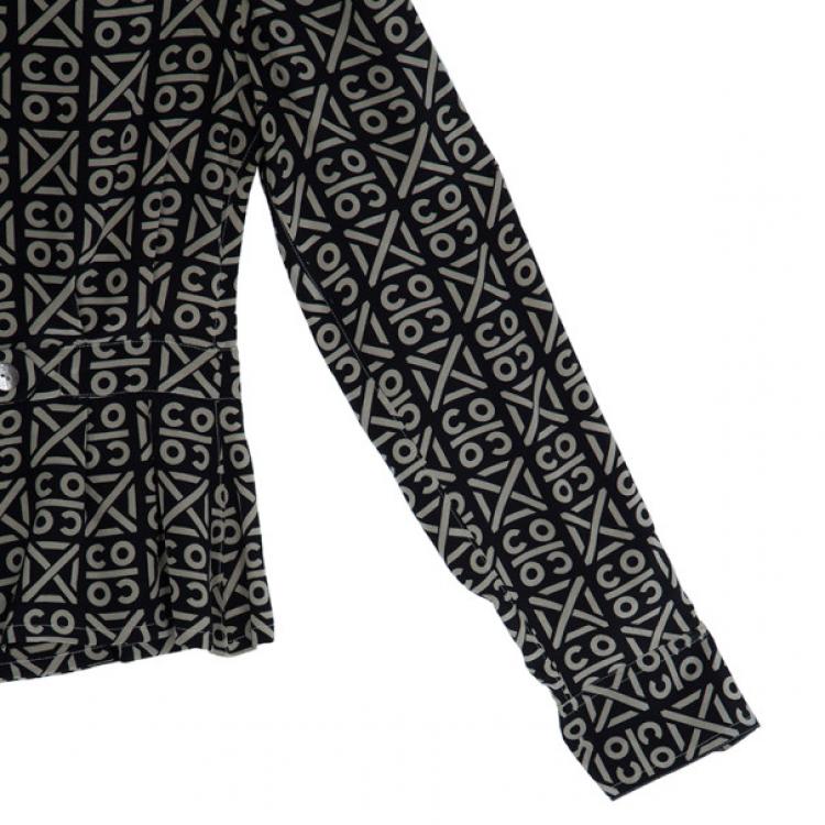 Pre Owned Chanel Printed Silk Shirt Top M