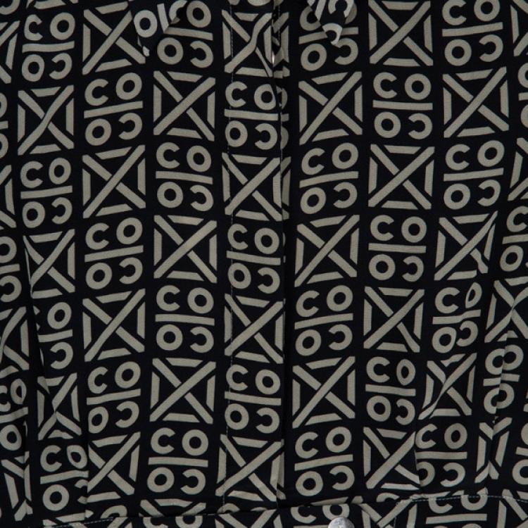 Pre Owned Chanel Printed Silk Shirt Top M