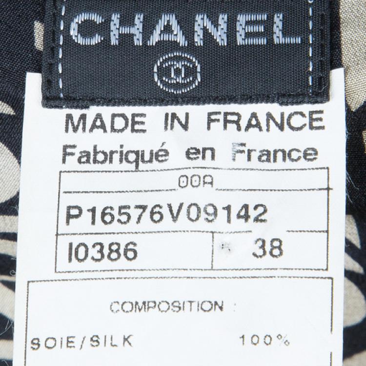 Pre Owned Chanel Printed Silk Shirt Top M