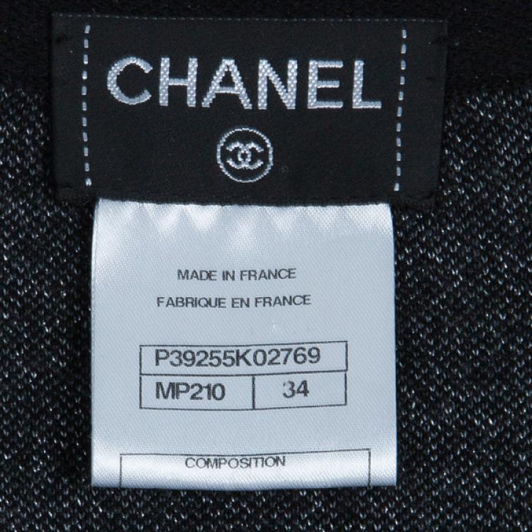 Pre Owned Chanel Grey Cashmere Long Cardigan S