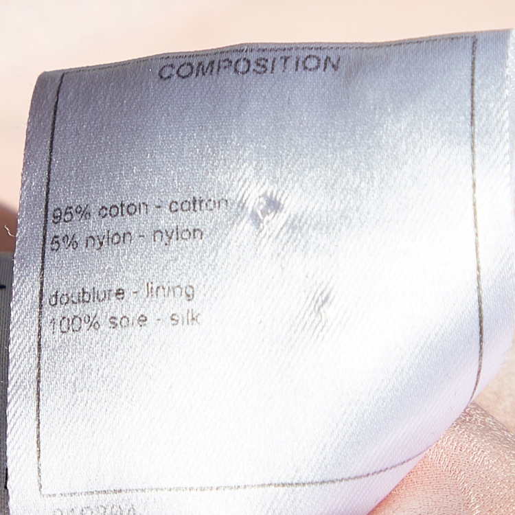 Pre Owned Chanel Pink Tweed Button Front Jacket M