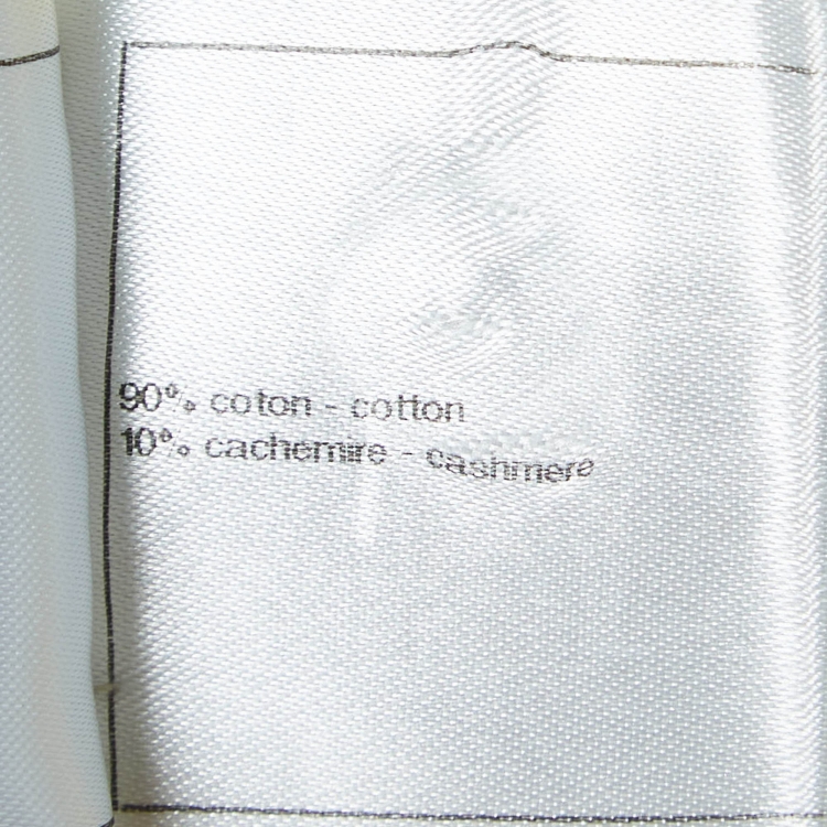 Pre Owned Chanel Yellow Knit Logo Sleeveless Top L