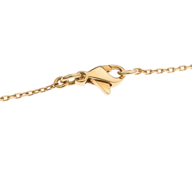 Pre Owned Chanel Comete Star Diamond And Yellow Gold Pendant Necklace
