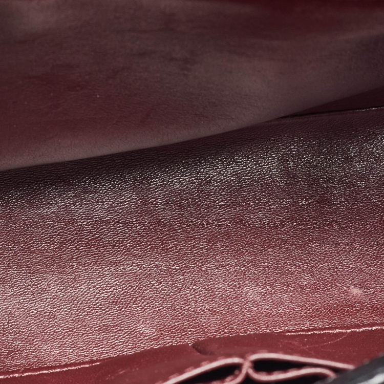 Pre Owned Chanel Black Quilted Caviar Leather and Lizard Embossed Small Coco Top Handle Bag