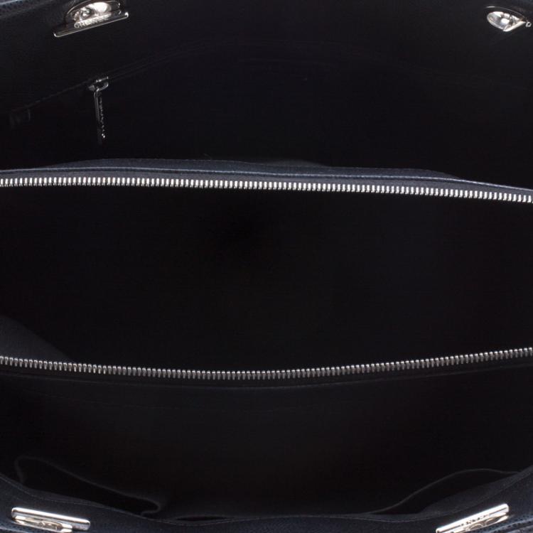 Pre Owned Chanel Black Quilted Caviar Leather CC Timeless Tote