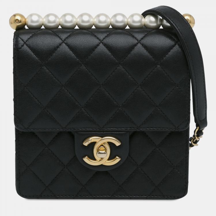 Chanel Small Lambskin Chic Pearls Flap Bag