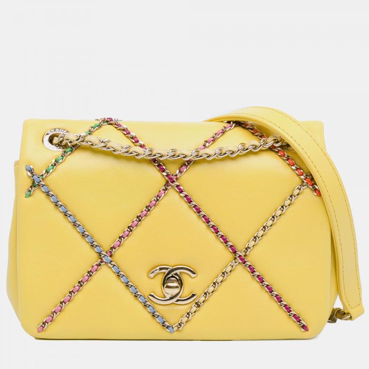 Chanel Small Lambskin Entwined Chain Flap