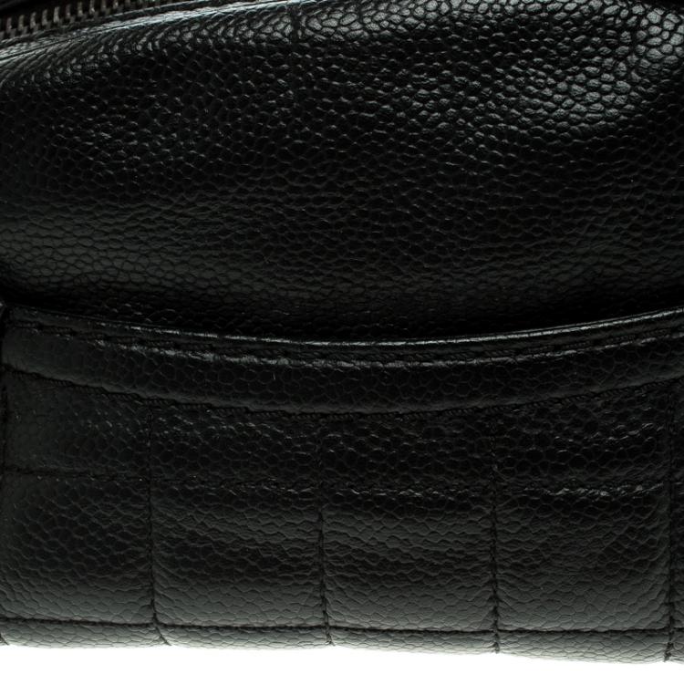 Pre Owned Chanel Black Caviar Leather Mini Bowling Bag