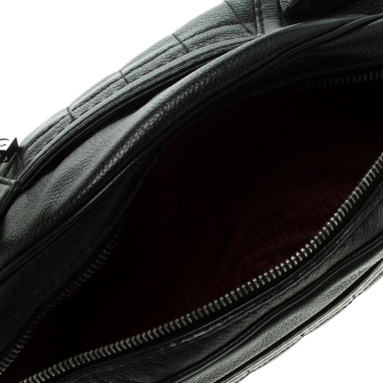 Pre Owned Chanel Black Caviar Leather Mini Bowling Bag