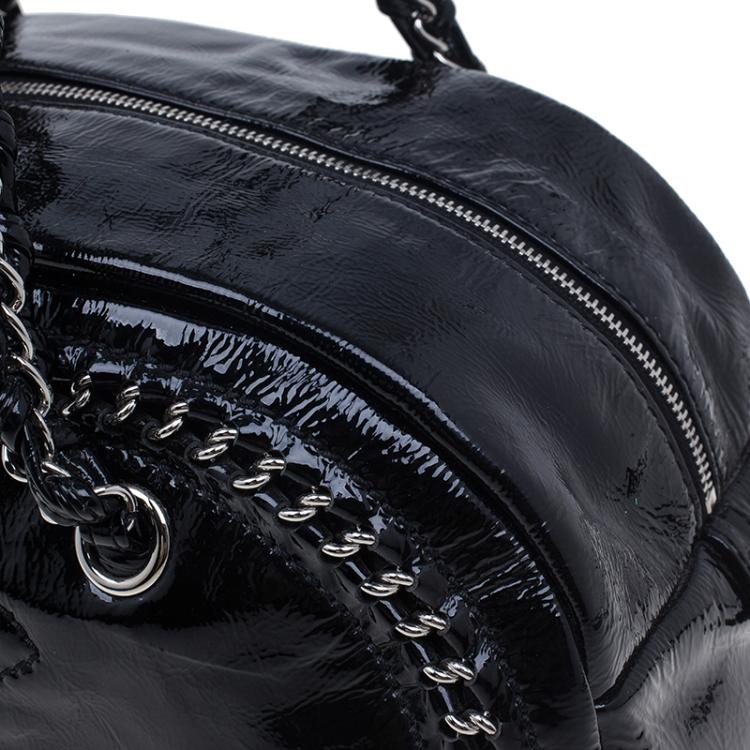 مملوكة مسبقًا Chanel Black Patent Leather Large Chains CC Tote