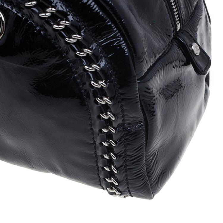 مملوكة مسبقًا Chanel Black Patent Leather Large Chains CC Tote