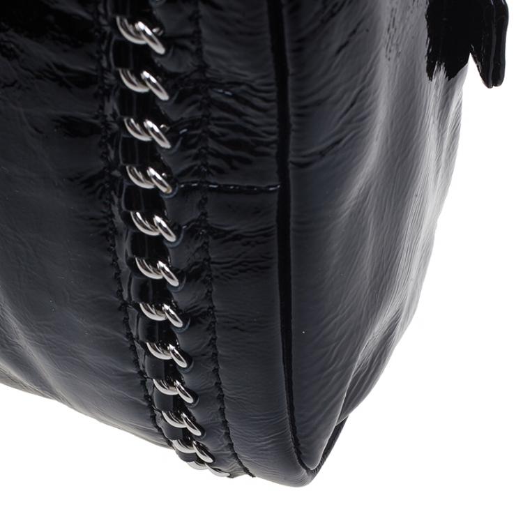 مملوكة مسبقًا Chanel Black Patent Leather Large Chains CC Tote