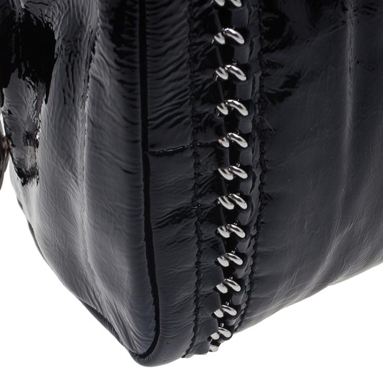 مملوكة مسبقًا Chanel Black Patent Leather Large Chains CC Tote