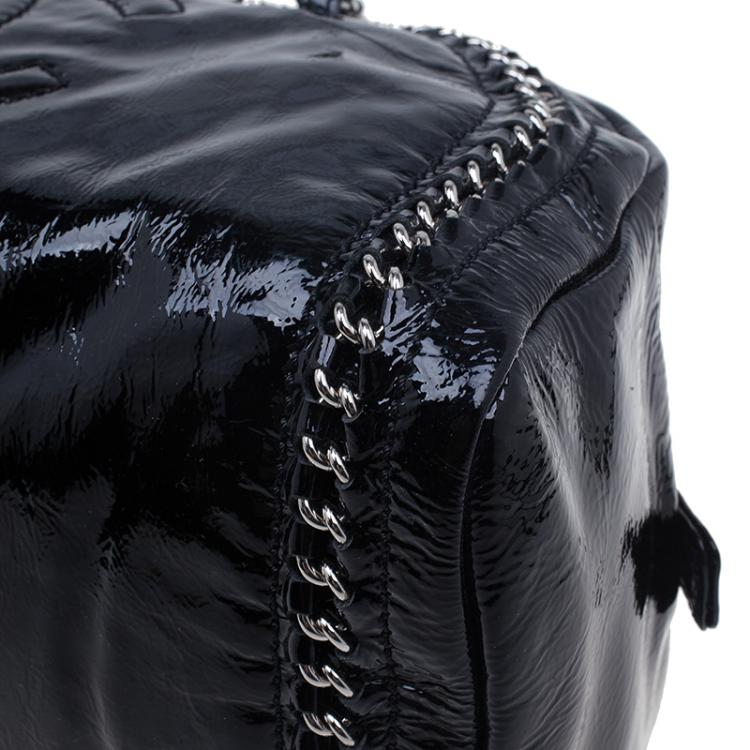 مملوكة مسبقًا Chanel Black Patent Leather Large Chains CC Tote