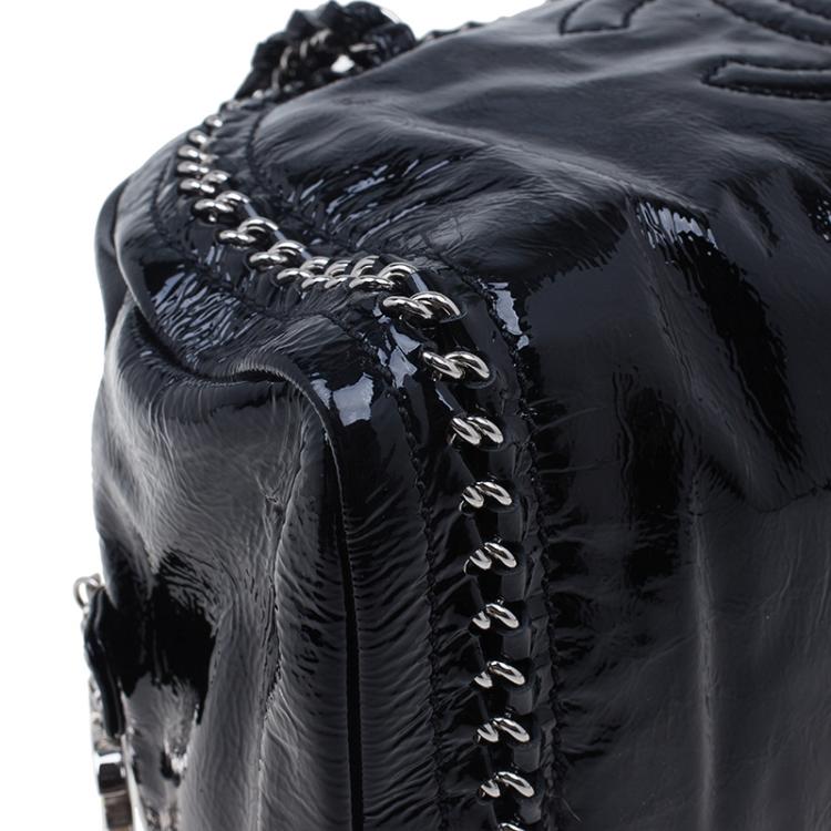 مملوكة مسبقًا Chanel Black Patent Leather Large Chains CC Tote