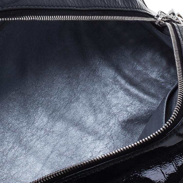 مملوكة مسبقًا Chanel Black Patent Leather Large Chains CC Tote