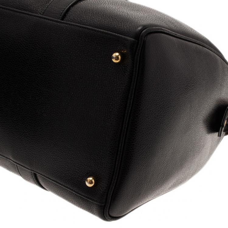 Pre Owned Chanel Black Caviar Vintage Boston Bag