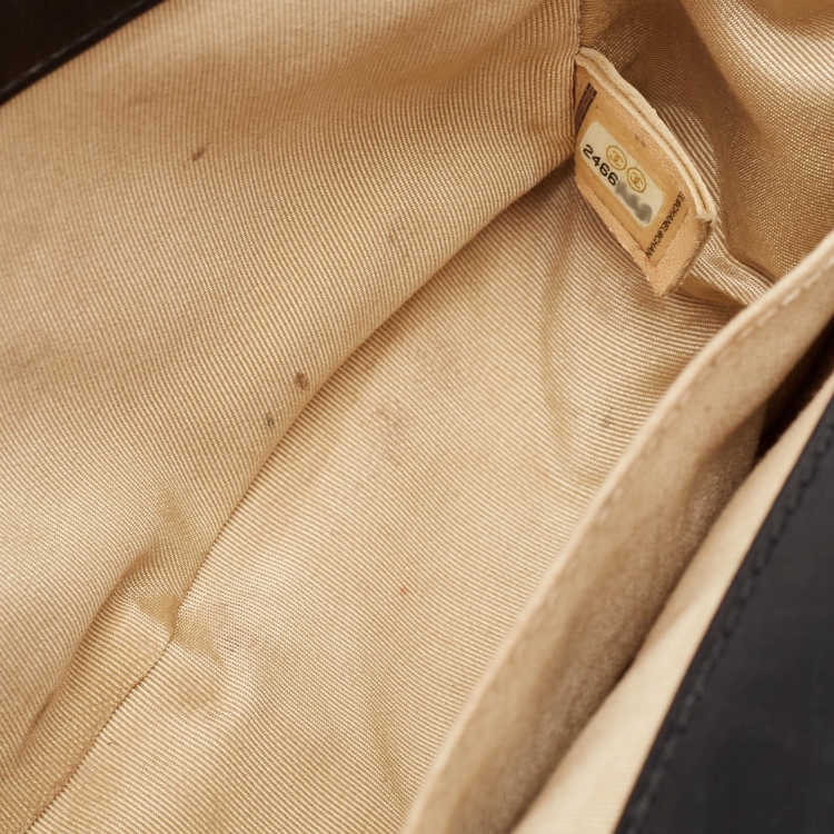 Pre Owned Chanel Black Quilted Leather Medium Chain Detail Boy Flap Bag