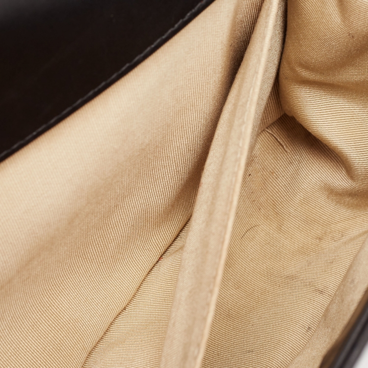 Pre Owned Chanel Black Quilted Leather Medium Chain Detail Boy Flap Bag