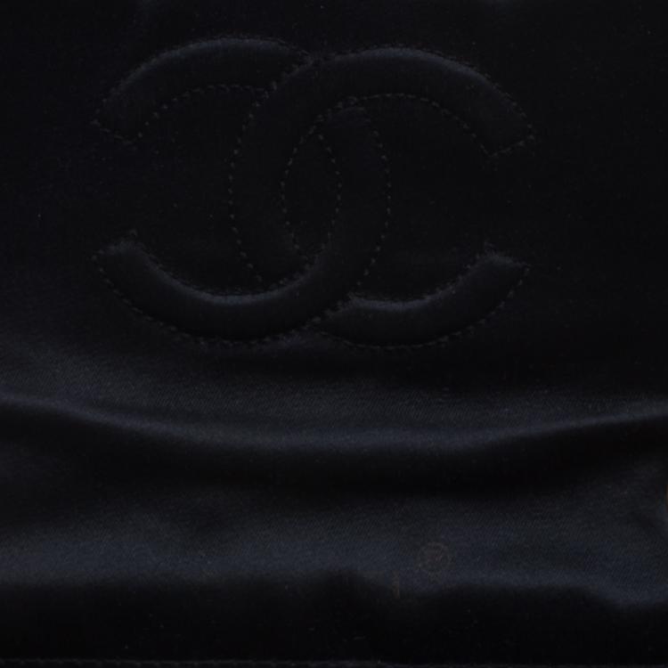 Pre Owned Chanel Black Quilted Satin Mini Classic Single Flap Bag