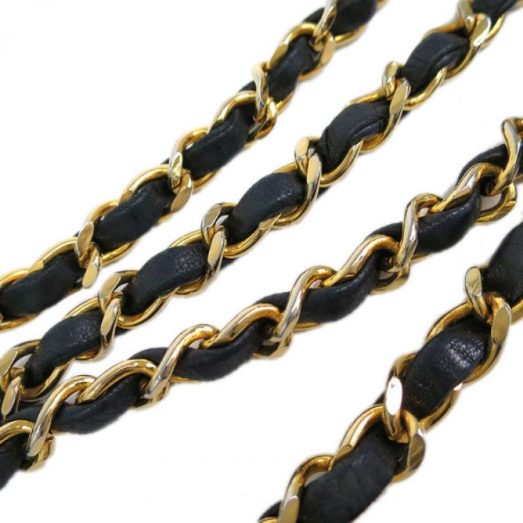 Pre Owned Chanel Black Lambskin Single Flap Bag Shoulder Bag