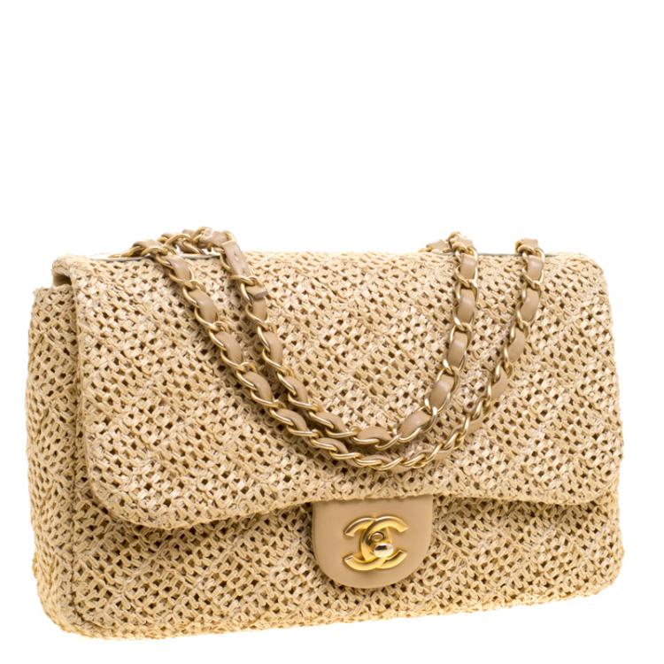 chanel crochet flap bag