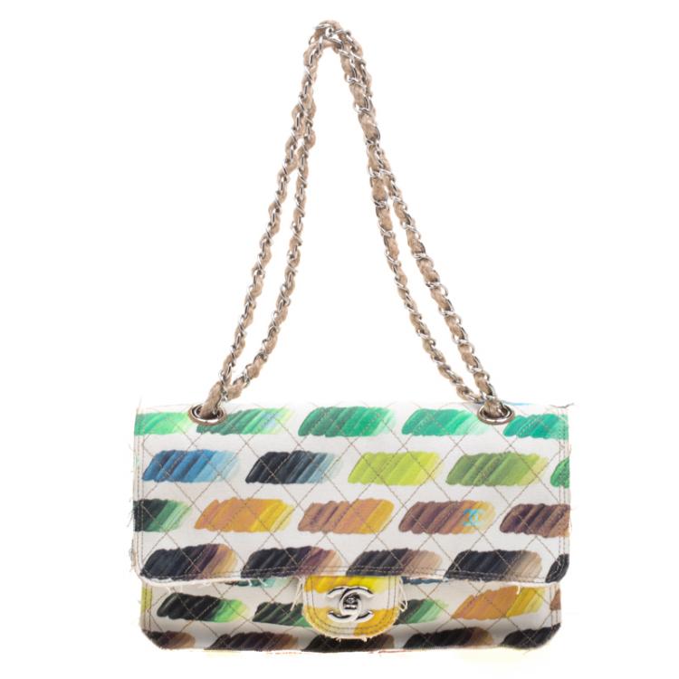 Chanel Multicolor Watercolor Colorama Canvas Medium Classic Flap Bag Chanel  | The Luxury Closet