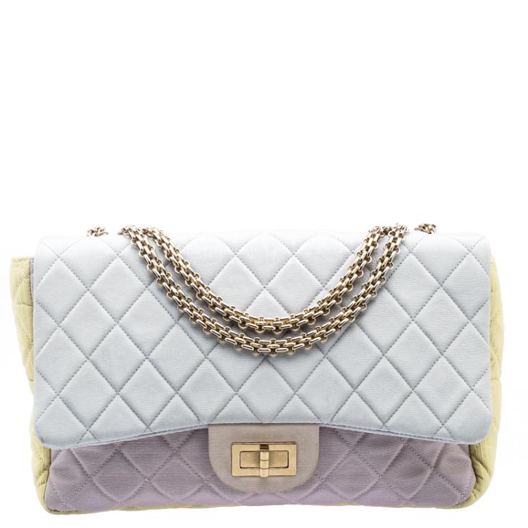 Chanel Pastel Color Block Fabric Reissue 2.55 Classic 226 Flap Bag Chanel |  The Luxury Closet
