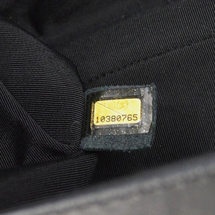 Pre Owned Chanel Black Tweed Shoulder Bag