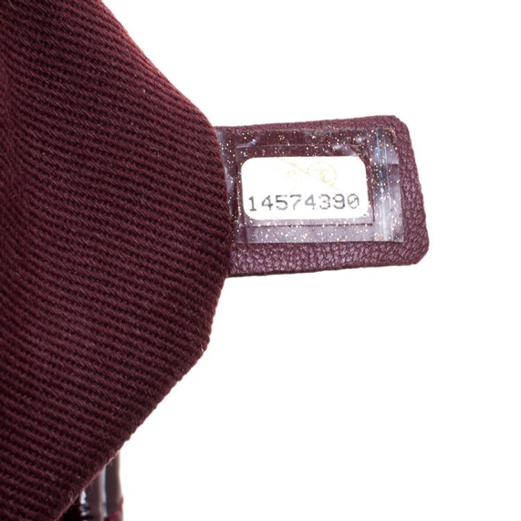 Pre Owned Chanel Burgundy Quilted Patent Leather Just Mademoiselle Bowling Bag