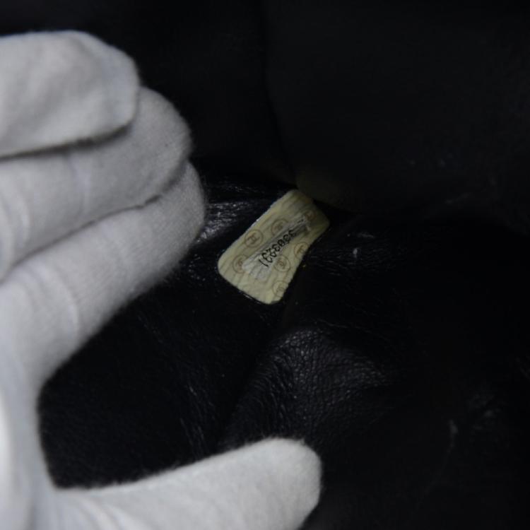 Pre Owned Chanel Black Leather CC Vintage Shopper Tote