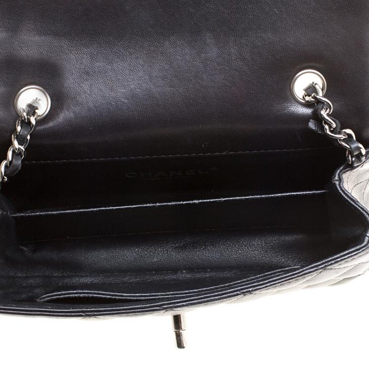 Pre Owned Chanel Black Quilted Leather Extra Mini Classic Single Flap Bag