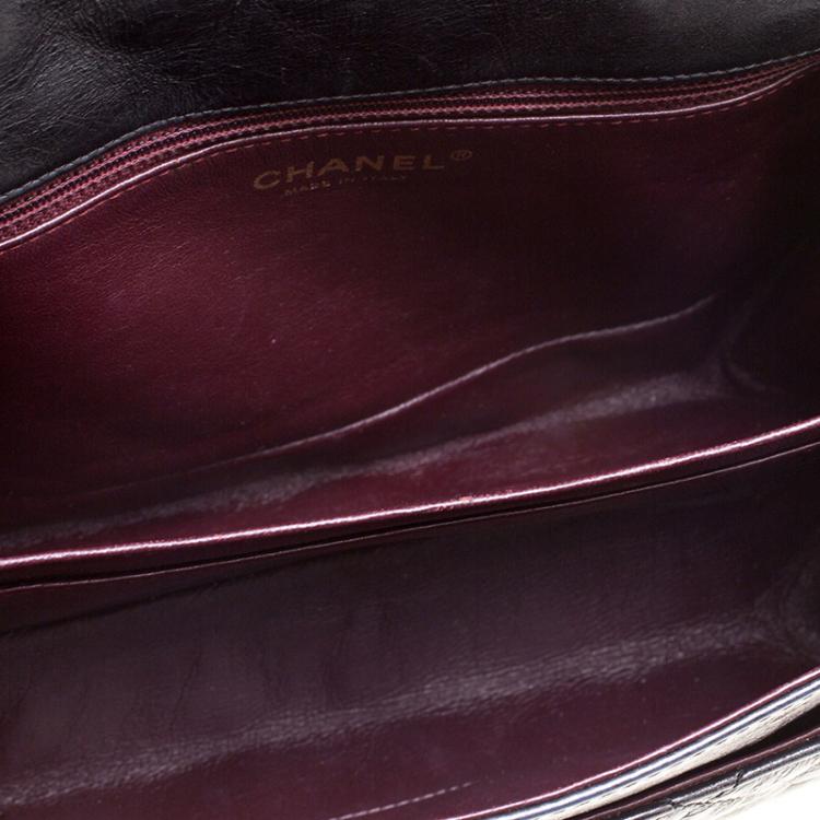 Pre Owned Chanel Black Quilted Leather Reissue Double Gusset Flap Bag