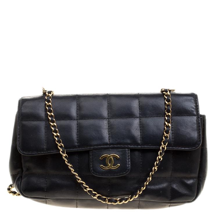 Chanel Black Chocolate Bar Quilted Leather East West Flap Shoulder Bag  Chanel | The Luxury Closet