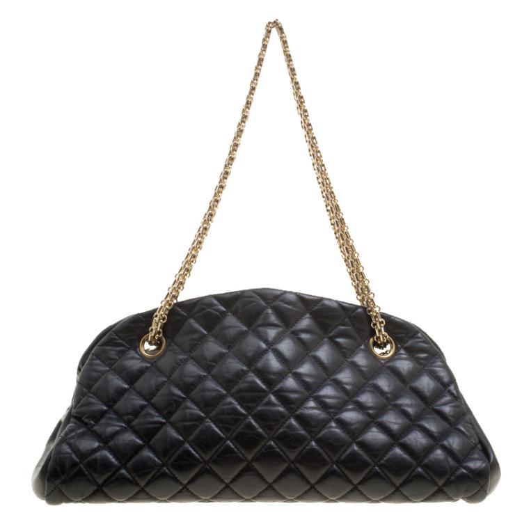 مملوكة مسبقًا Chanel Black Quilted Leather Medium Just Mademoiselle Bowling Bag