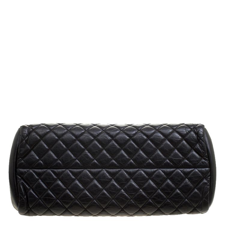 مملوكة مسبقًا Chanel Black Quilted Leather Medium Just Mademoiselle Bowling Bag