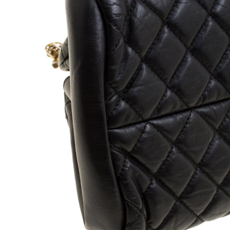 مملوكة مسبقًا Chanel Black Quilted Leather Medium Just Mademoiselle Bowling Bag