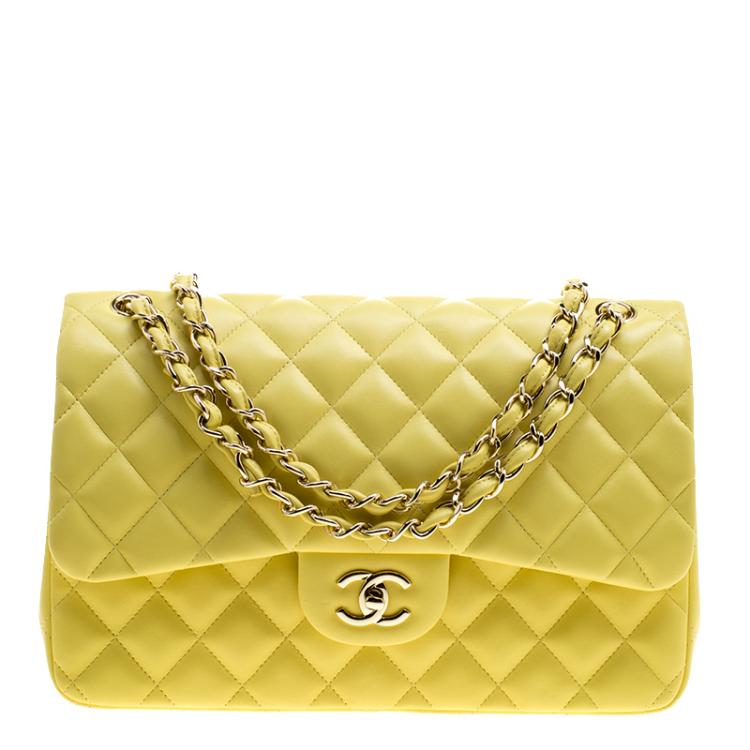 Chanel Lemon Quilted Leather Jumbo Classic Double Flap Bag Chanel | The  Luxury Closet