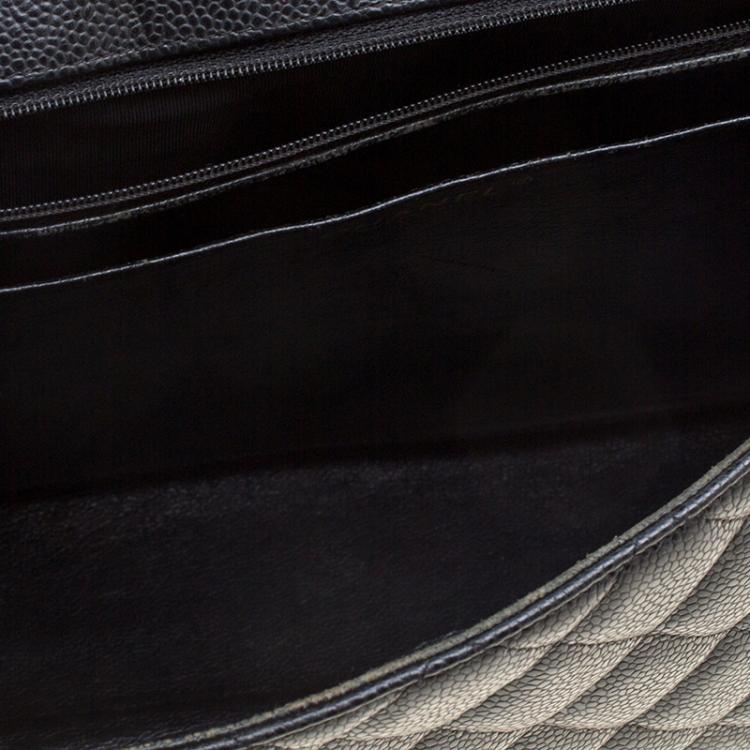 Pre Owned Chanel Black Quilted Leather Maxi Classic Single Flap Bag