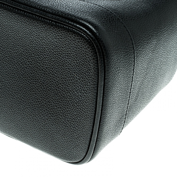 Pre Owned Chanel Black Caviar Leather Vanity Case