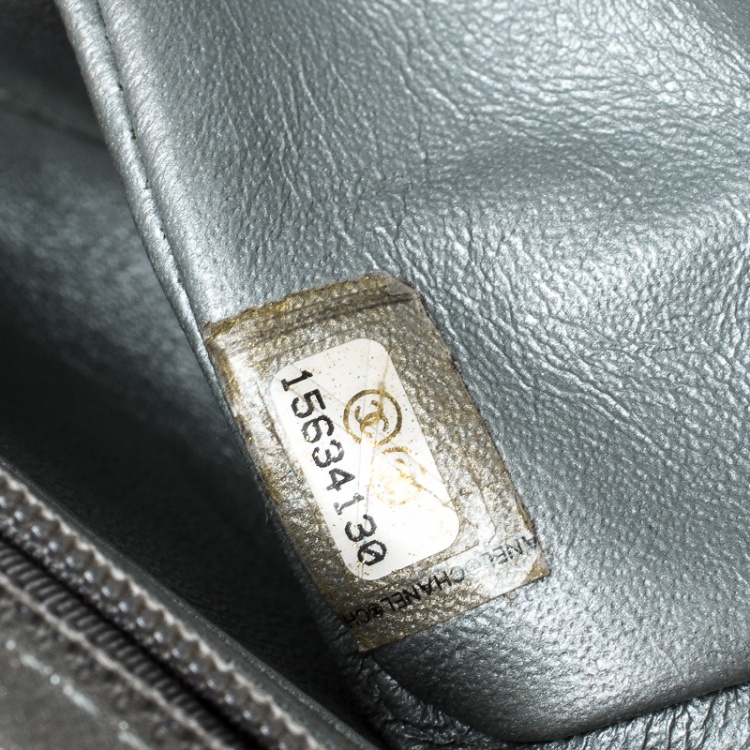 Pre Owned Chanel Silver Quilted Leather New Mini Classic Single Flap Bag