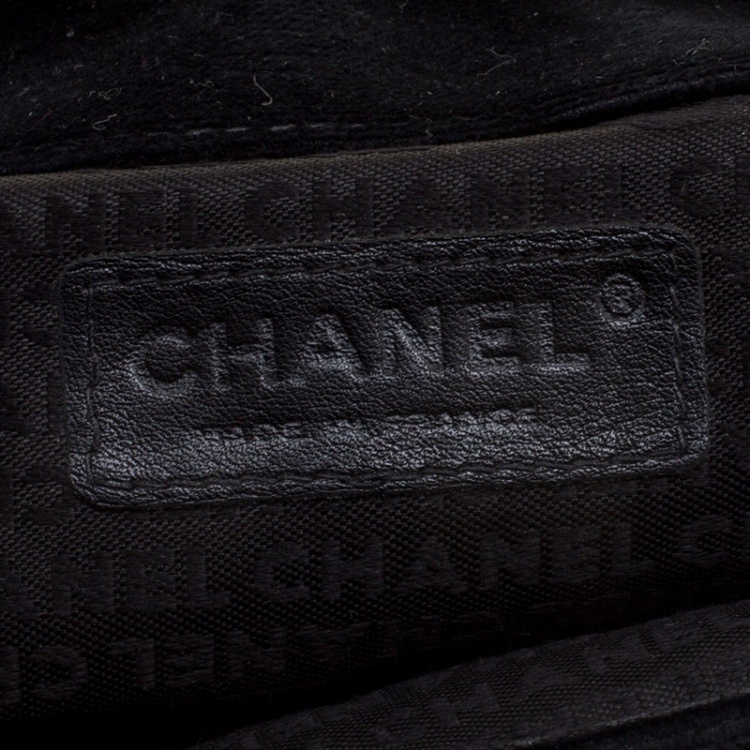 Pre Owned Chanel Black Velvet Giant Reissue Flap Shoulder Bag