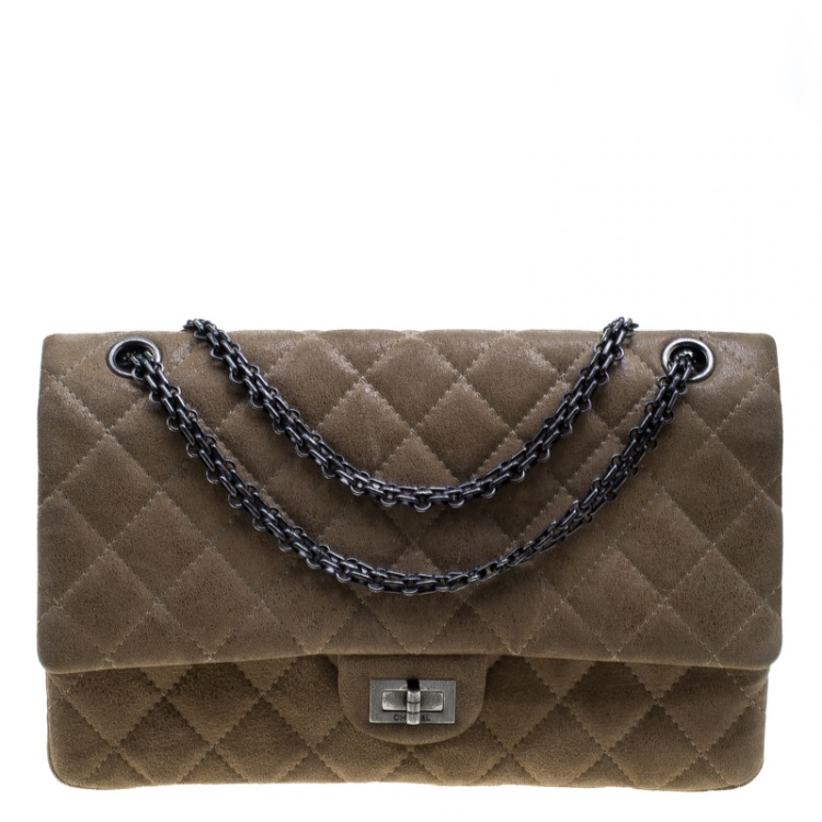 Chanel Beige Quilted Glazed Suede Reissue 2.55 Classic 226 Flap Bag Chanel  | The Luxury Closet