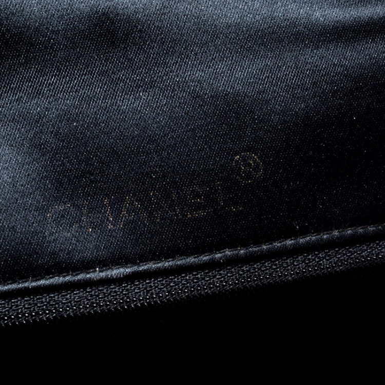 Pre Owned Chanel Black Quilted Satin Mini Vintage Classic Single Flap Bag