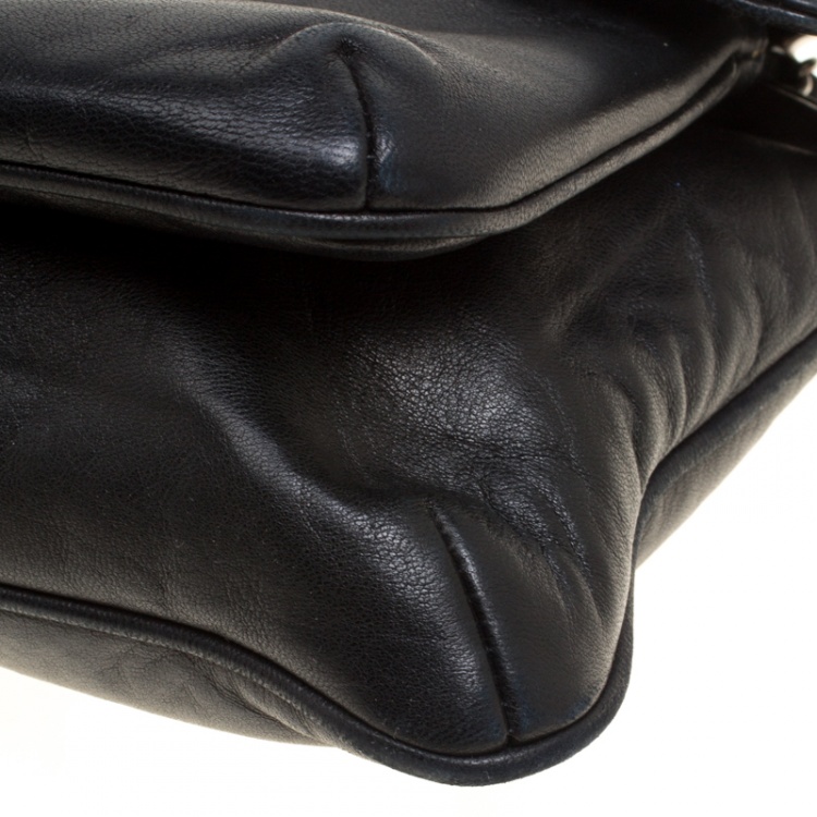 Pre Owned Chanel Black Leather Giant Reissue Flap Shoulder Bag