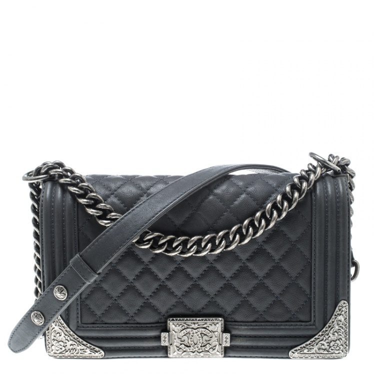 Chanel Pale Blue Quilted Leather Medium Paris Dallas Boy Flap Bag Chanel |  The Luxury Closet