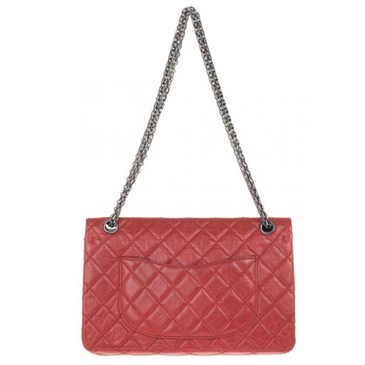 Pre Owned Chanel Red Leather 2.26 Reissue Flap Bag
